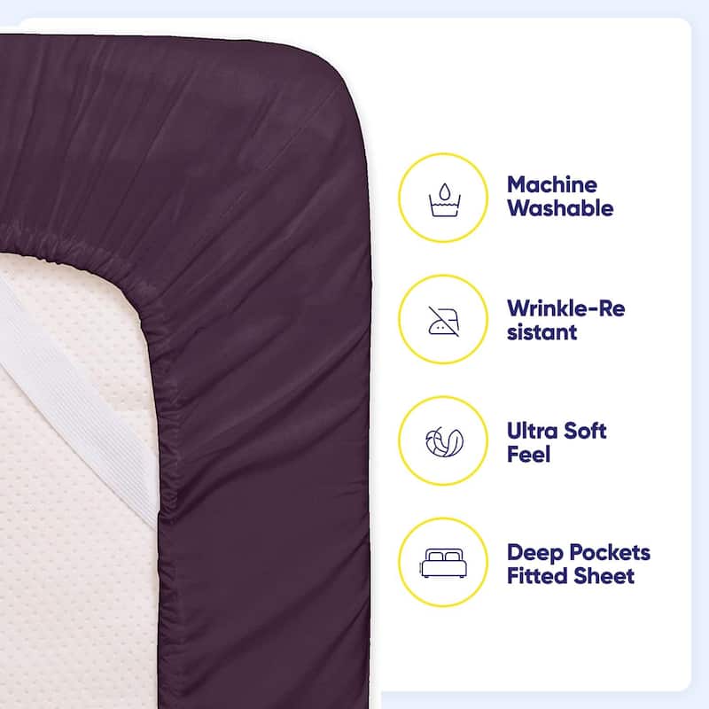 Soft Brushed Microfiber 7-piece Split King Sheet Set - 4 Pillowcases