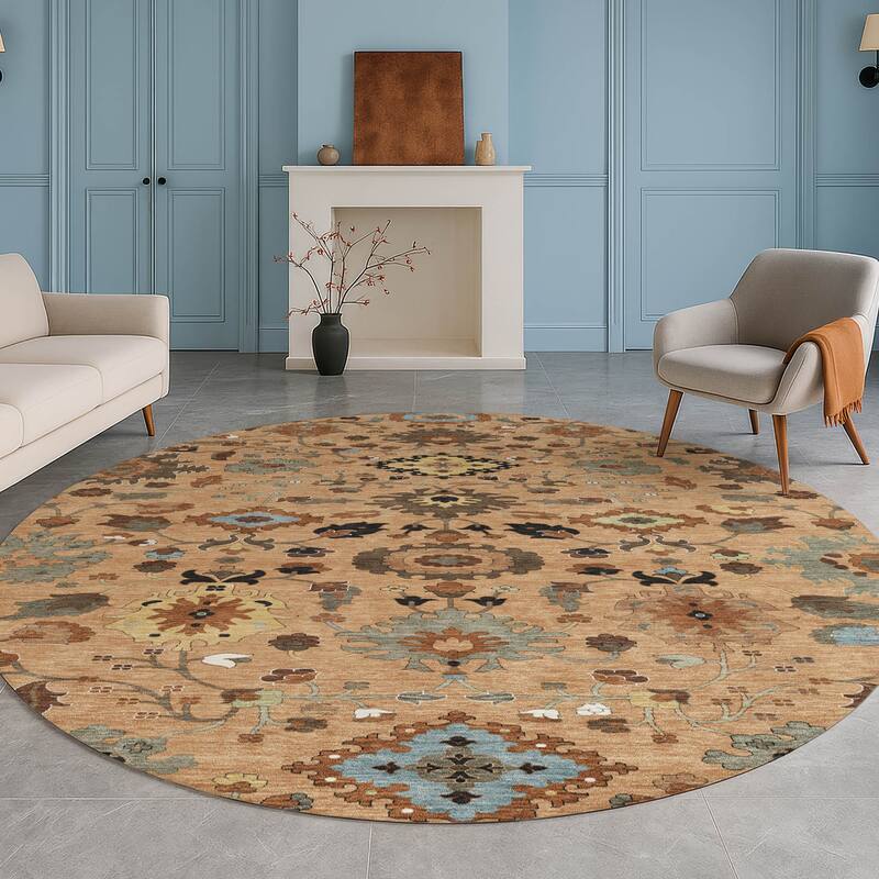 Machine Washable Indoor/ Outdoor Traditional Marci Chantille Rug