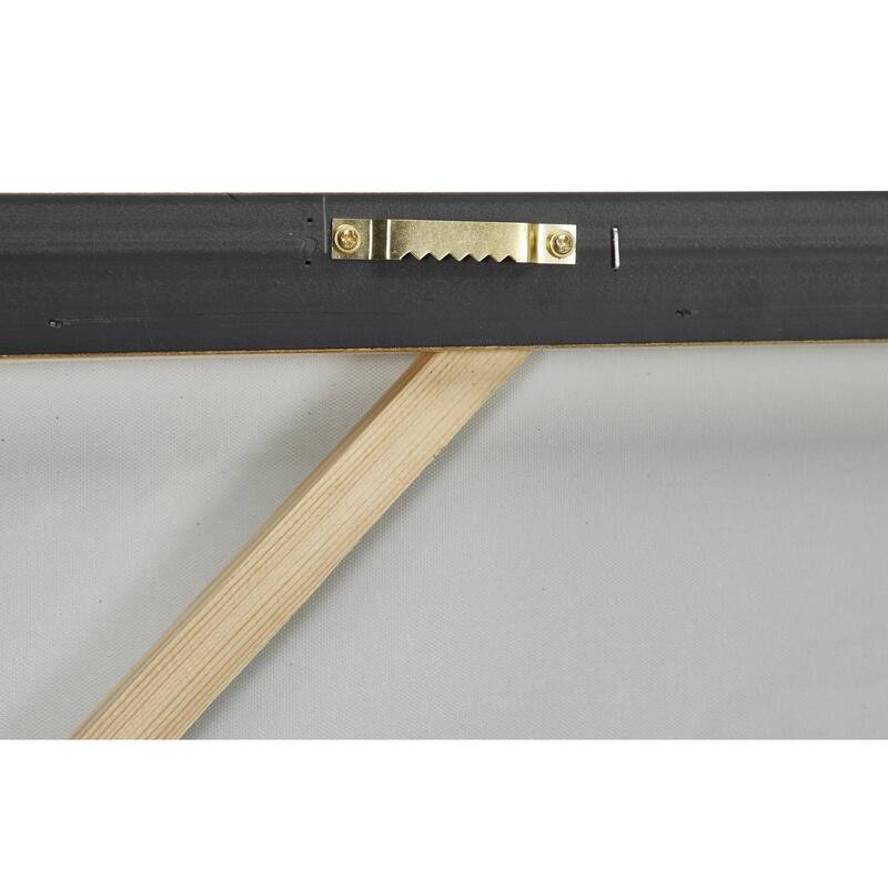 Canvas Leaf Living Room Framed Wall Art with Silver Frame