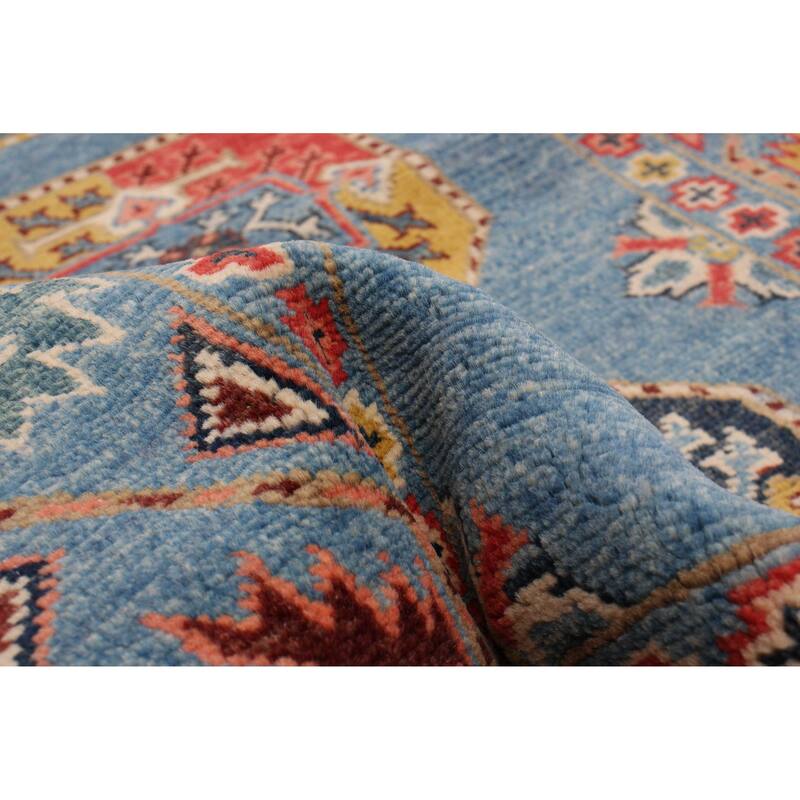 ECARPETGALLERY Hand-knotted Uzbek Ghazni Blue Wool Rug - 2'9 x 10'0