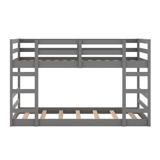 Elegance Design Twin Over Twin Bunk Bed with Ladder