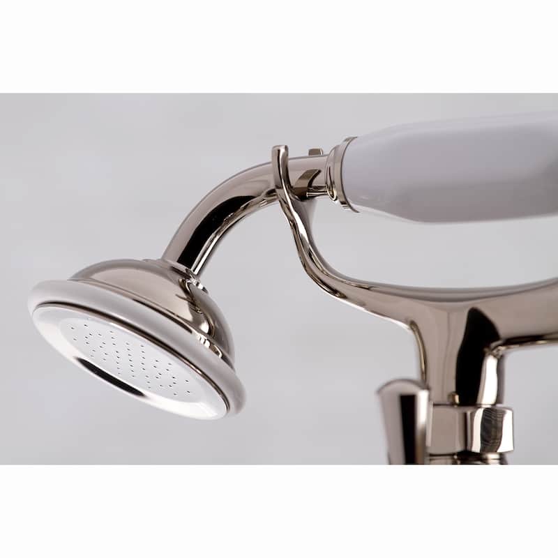 Kingston Brass Deck Mount Clawfoot Tub Faucet with Hand Shower