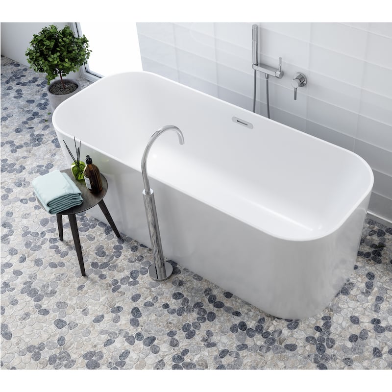 Coin Marble 11 in. x 11 in. Marble Mesh-Mounted Mosaic Wall and Floor Tile