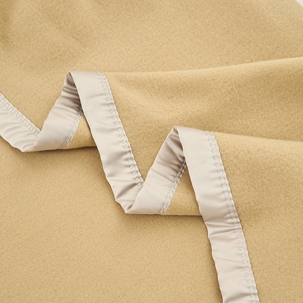 Fleece blanket sales with satin trim