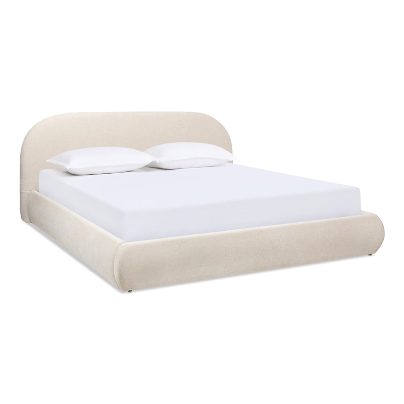 Archie Mid-Century Modern Velvet Upholstered Arched Platform Bed