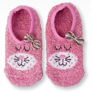 Shop Women's Pink Cat Fuzzy Slipper Socks - One Size Fits ...
