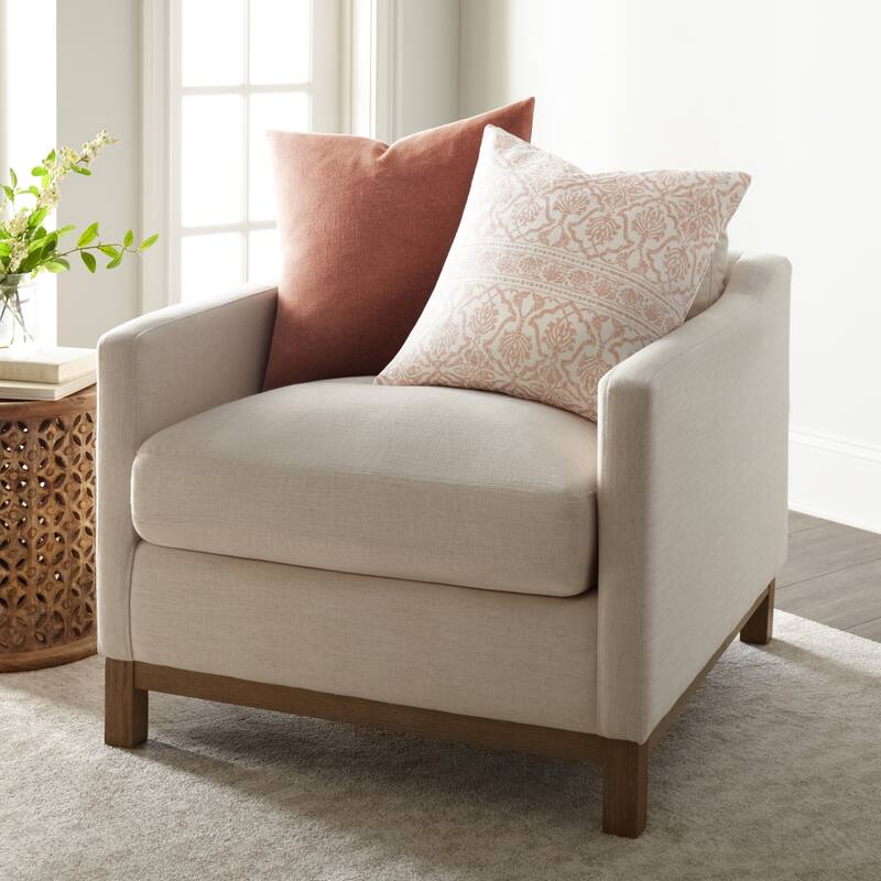 Elegant Patterns Cotton Decor Throw Pillow in Antique Floral