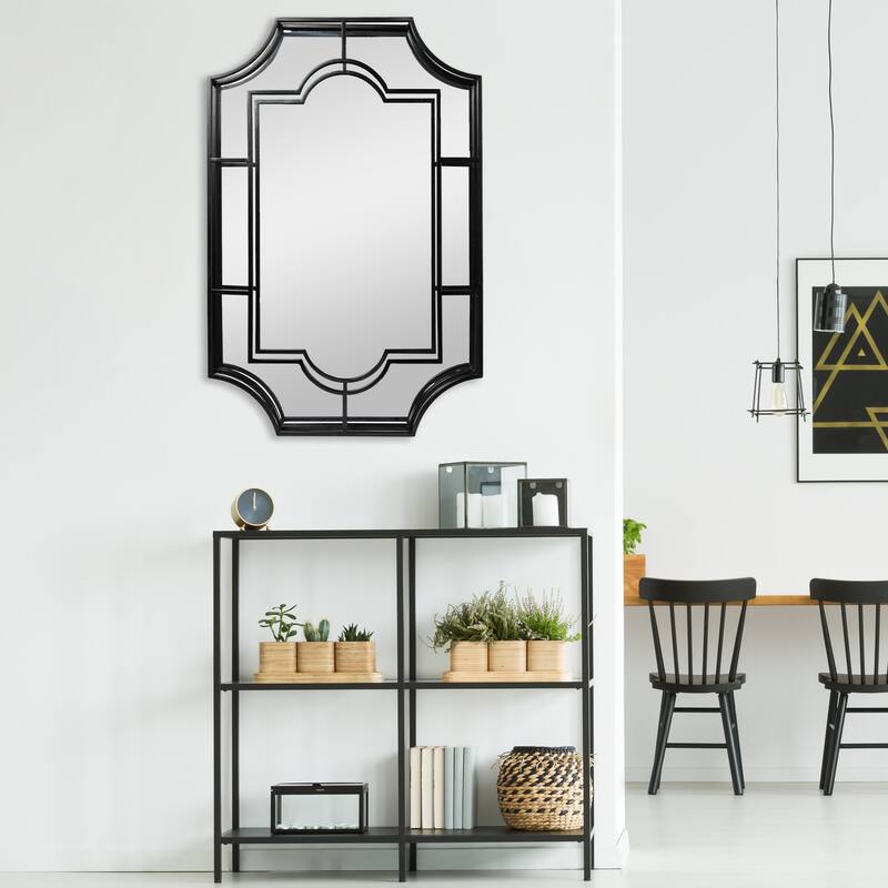 Metal Wall Mirror, Gold Finish