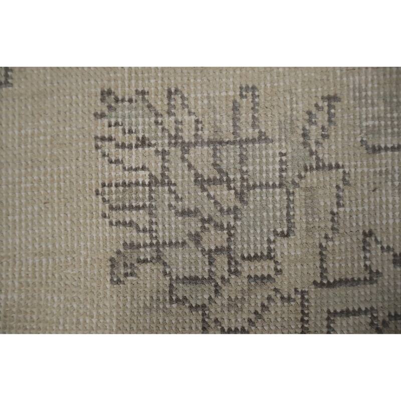 Hand Knotted Oriental 100% Wool Carpet Traditional Medallion Beige & Ivories Tabriz Area Rug - 9' 4'' X 6' 8''