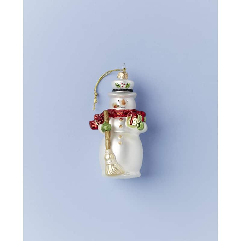 Lenox 2025 Blown Glass Snowman Ornament