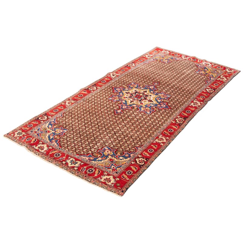 ECARPETGALLERY Hand-knotted Andelz Brown Wool Rug - 4'8 x 8'11