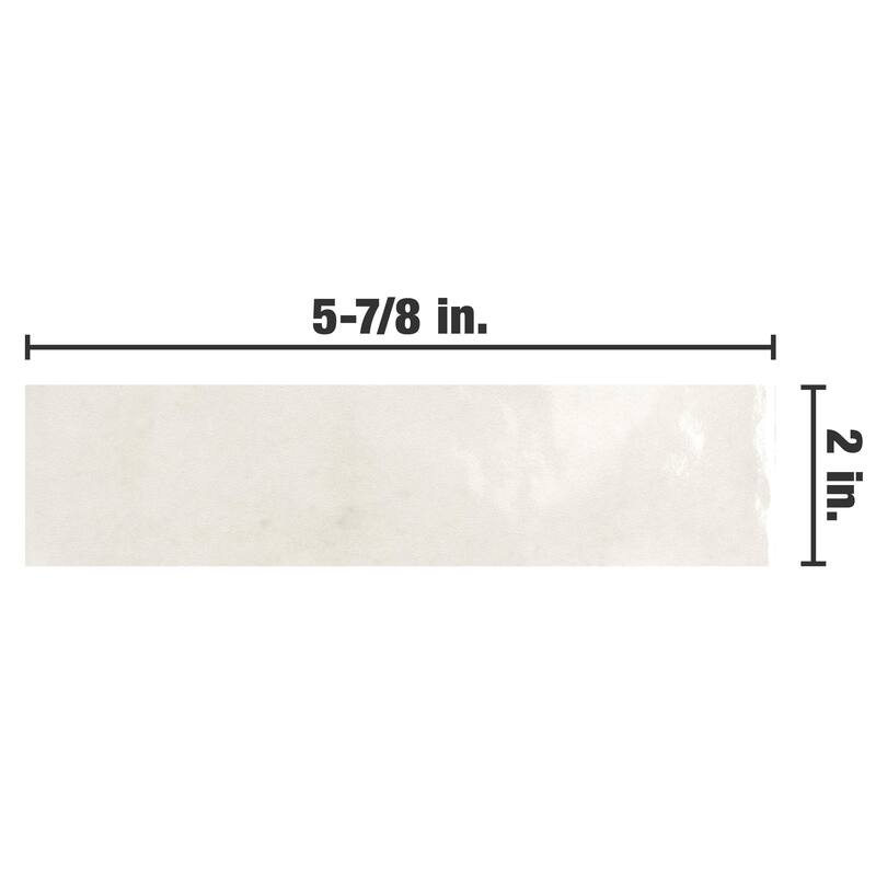 Merola Tile Coco Glossy Cloud White 2" x 5-7/8" Porcelain Wall Tile