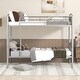 preview thumbnail 10 of 26, Twin Bunk Bed wHeadboard, Ladder, Guardrail - Convertible into 2 Beds Silver - Twin
