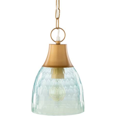 Phillipa Faceted Glass 1-light Pendant - 11"H x 8"W x 8"D