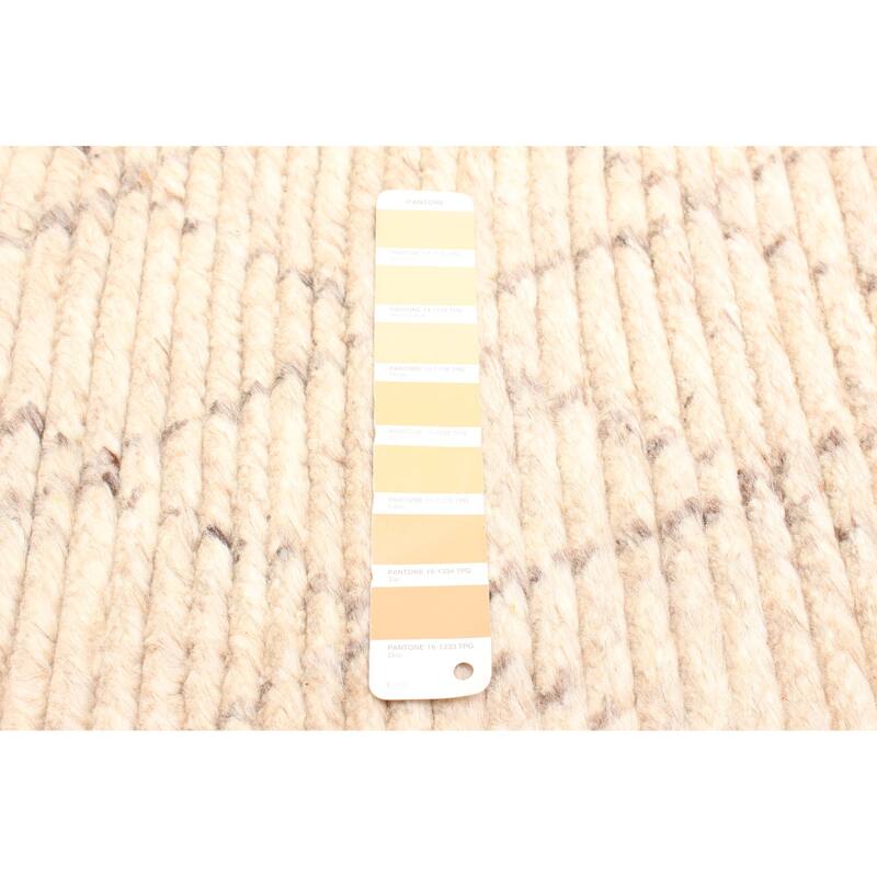 ECARPETGALLERY Hand-knotted Tangier Beige Wool Rug - 5'4 x 8'0