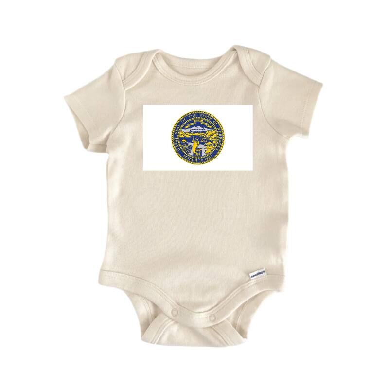 Nebraska - Baby Boy Girl Clothes Infant Bodysuit Funny Cute - Natural - 0-3M