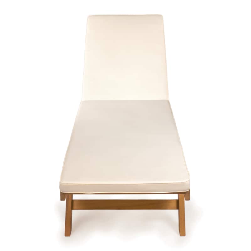 Adjustable Outdoor Chaise Lounge w/ Cushion & Wheels - JONATHAN Y