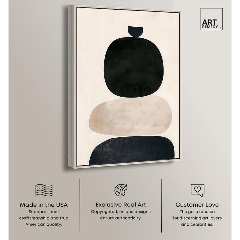 Pebble Pillars III Canvas by Art Remedy