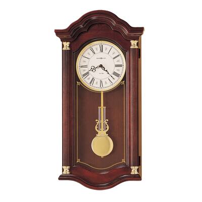 Howard Miller Lambourn I Grandfather Clock Style Chiming Wall Clock with Pendulum, Vintage, Old World, Classic Design