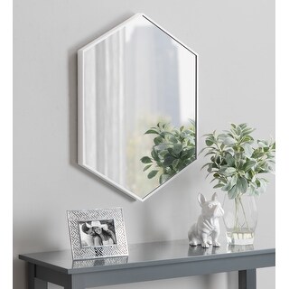 Kate and Laurel Rhodes Framed Mid-century Hexagonal Wall Mirror