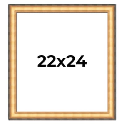 22x24 Frame Gold Plein Aire Solid Wood Picture Frame Width 2 Inches |
