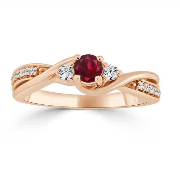 1.25Ct Heart Cut Red Ruby 14K Yellow Gold Over Solitaire Engagement Wedding Ring