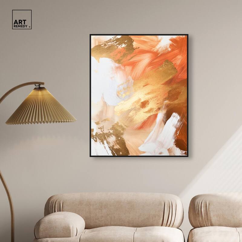 Golden Yellow Citrus Burst II Canvas by Art Remedy