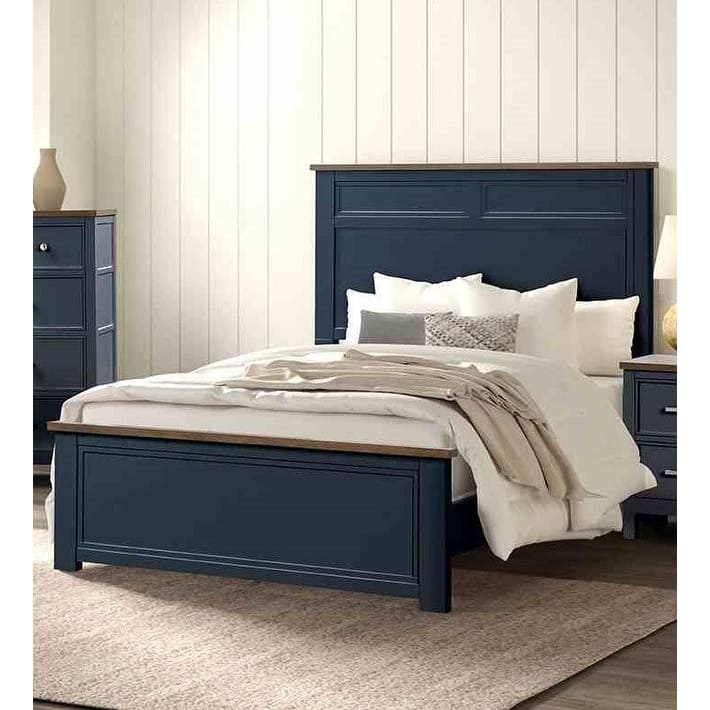 1pcFarmhouse Style Blue Finish Two tone Bed