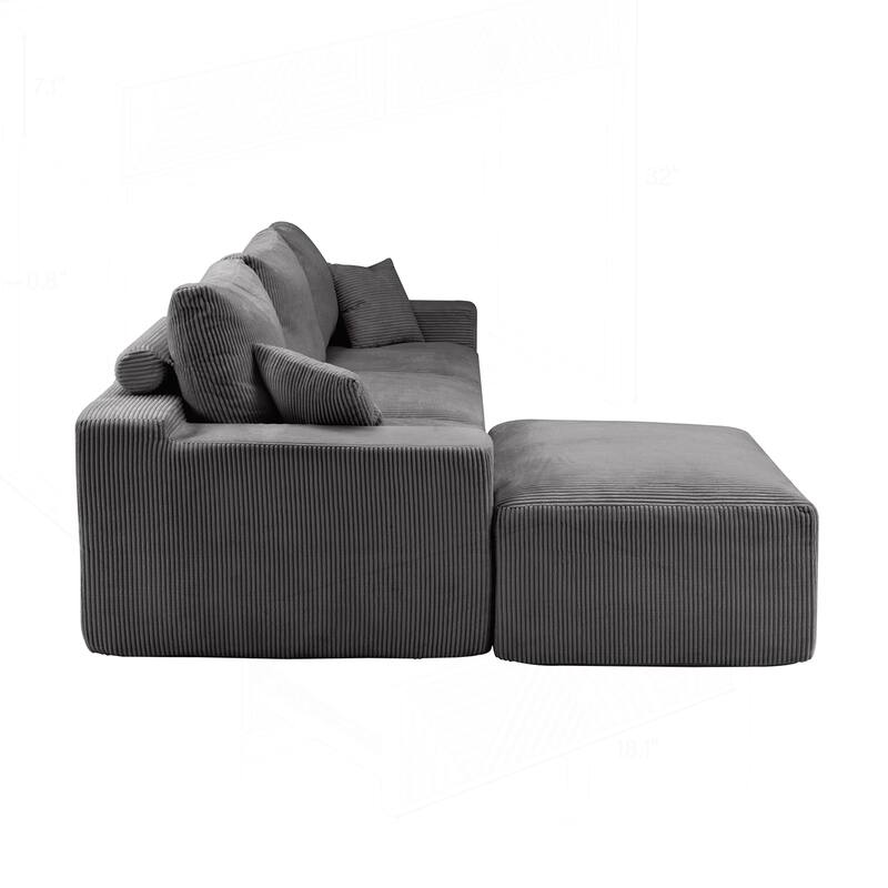 Comfortable L-Shaped Sectional Sofa with Advanced Features for Living Room