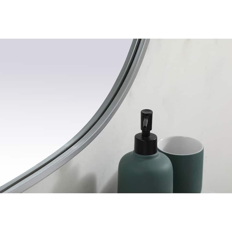Elegant Lighting MR2B3040 Brynn 30" W x 40" H Modern Oval Bathroom