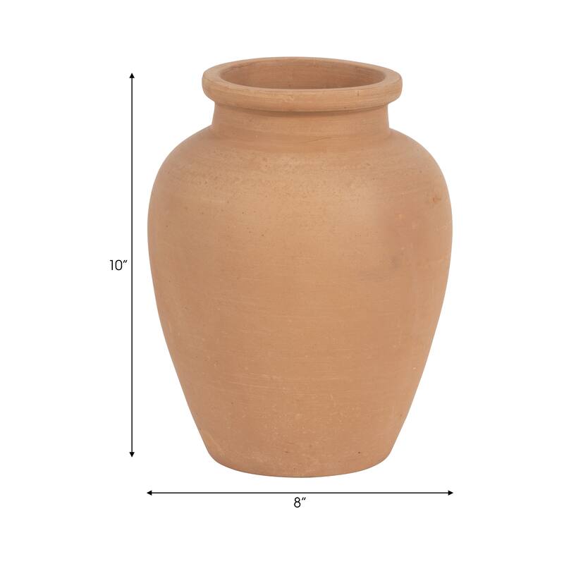 Pottery Decorative Vase Rustic Finish for Living Room or Shelf Decor