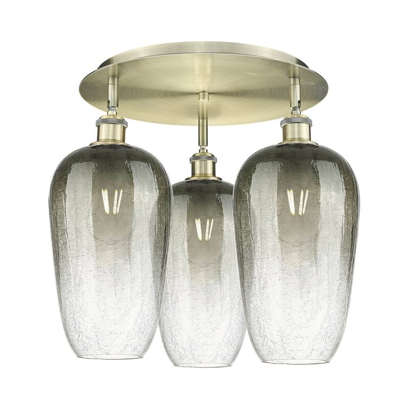 Innovations Lighting Endless Possibilities Ballston - Brookhaven Flute - 3 Light 19" Flush Mount