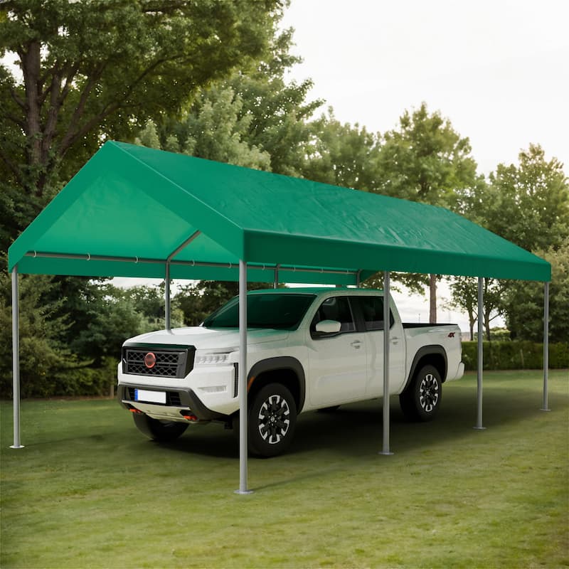 Futzca 10x20ft Heavy Duty Carport with UV Resistant Canopy