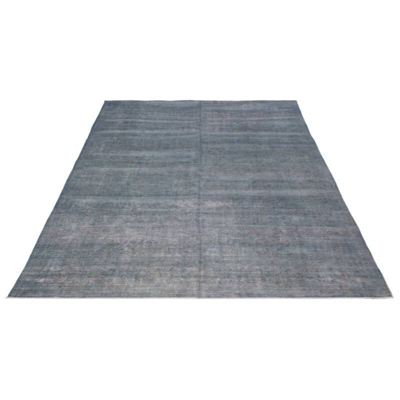 ECARPETGALLERY Hand-knotted Color Transition Denim Blue Wool Rug - 9'4 x 12'6