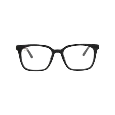 Maui Jim Square-Frame Acetate and Stainless Steel Optical Frames, Transparent Lens, Black Frame