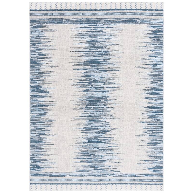 SAFAVIEH Alamo Manja Rustic Rug - 6'7" Square - Grey/Blue