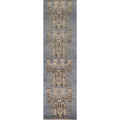 Khotan Oriental Runner Rug Handmade Wool Carpet - 2'6"x 12'0"