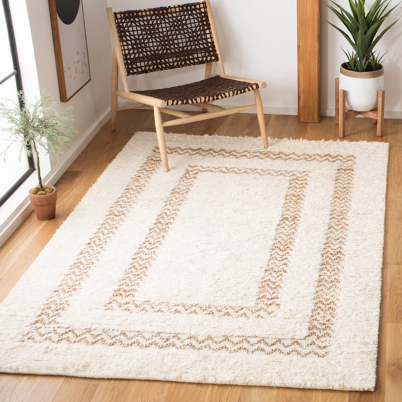 SAFAVIEH Handmade Natura Laudine Wool & Jute Rug - 8' x 10' - Ivory/Natural