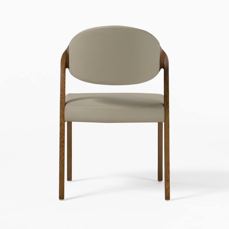 Modrest Arlo Grey & Walnut Dining Chair (Set of 2)