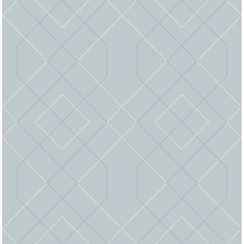 Scott Living Ballard Light Blue Geometric Wallpaper