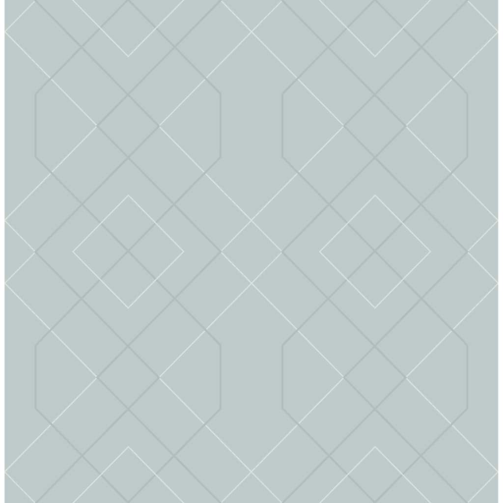 Scott Living Ballard Light Blue Geometric Wallpaper