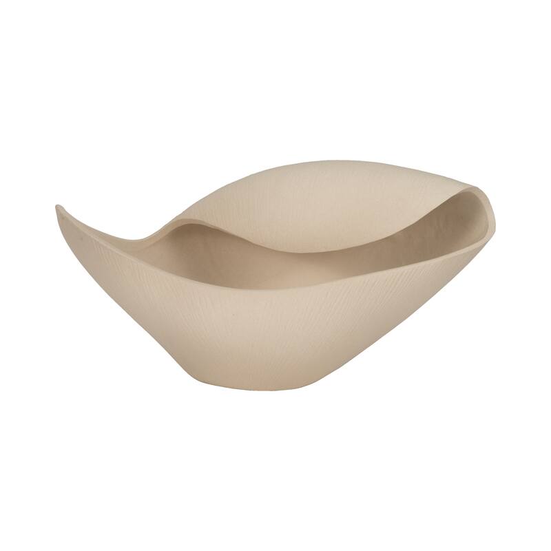 Sculptural Wave Freeform Decorative Bowl for Home Decor - 9", Silver - 17.0"