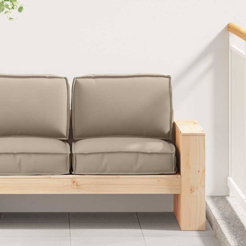 vidaXL Pallet Cushion Set 2 pcs Oxford Fabric - 23.62 x 23.62 x 20.47 in - Taupe