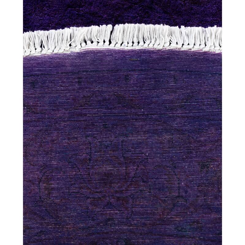 Overdyed One-of-a-Kind Hand-Knotted Area Rug - Purple - 6' 8" x 6' 8"