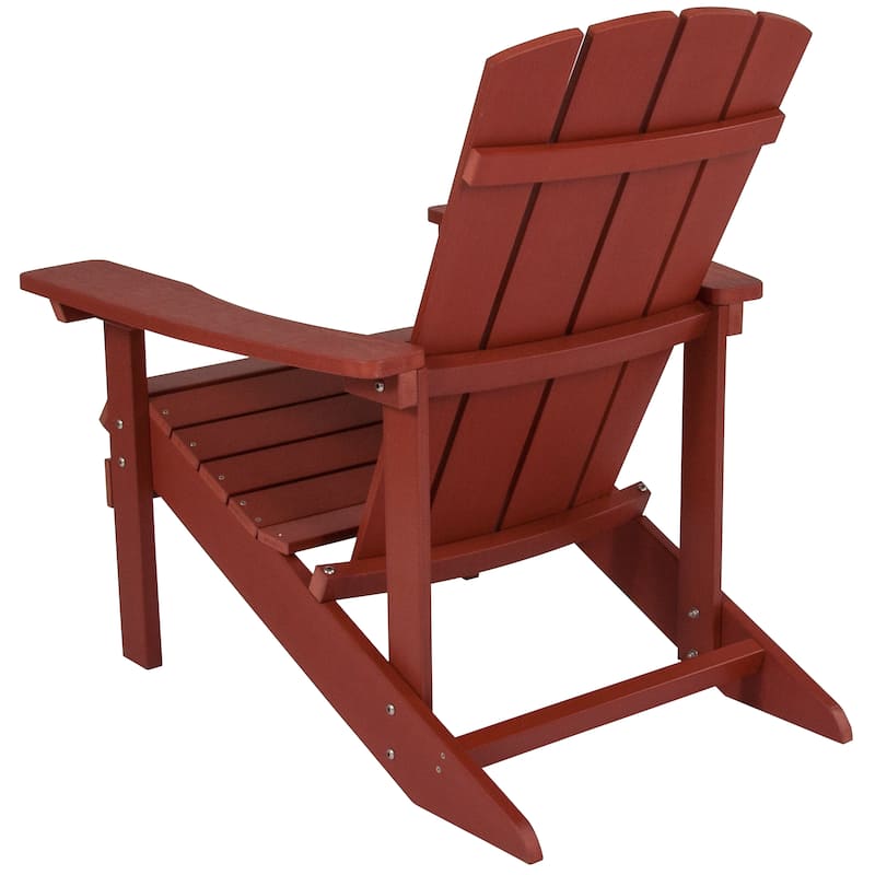 Outdoor All-Weather Poly Resin Wood Adirondack Chair - 29.5"W x 33.5"D x 35"H