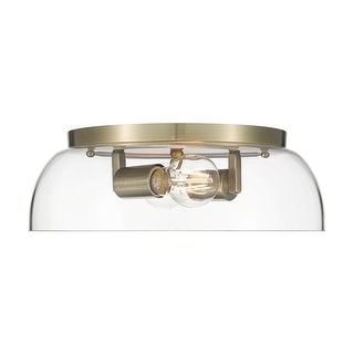 Golden Lighting 3602-14 CLR Duncan 2 Light 14" Wide Flush Mount