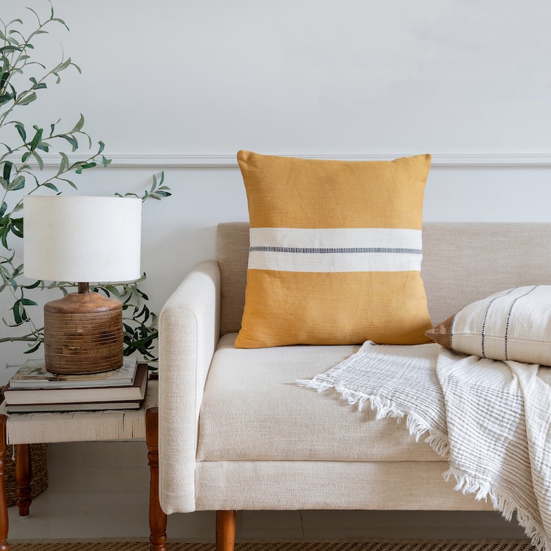 Sevita Striped Cotton Throw Pillow