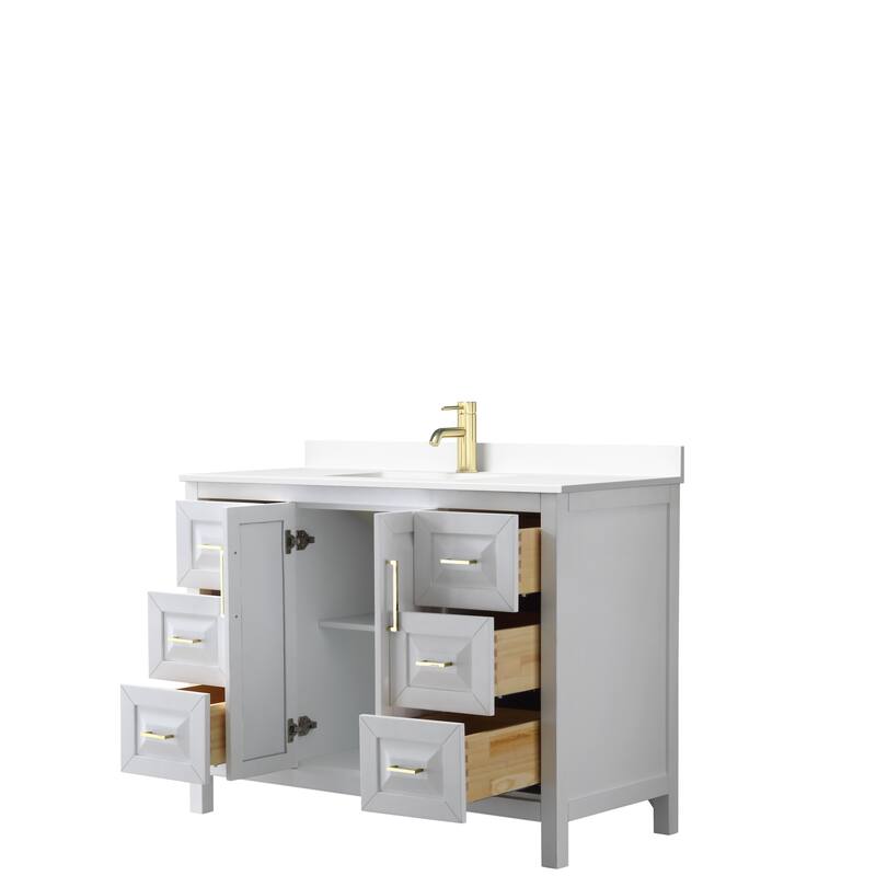 Daria 48 Inch Single Vanity, Cultured Marble Top