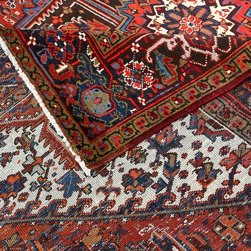 HERAT ORIENTAL Handmade Fine Persian Heriz Wool Rug - 8' x 10'10"