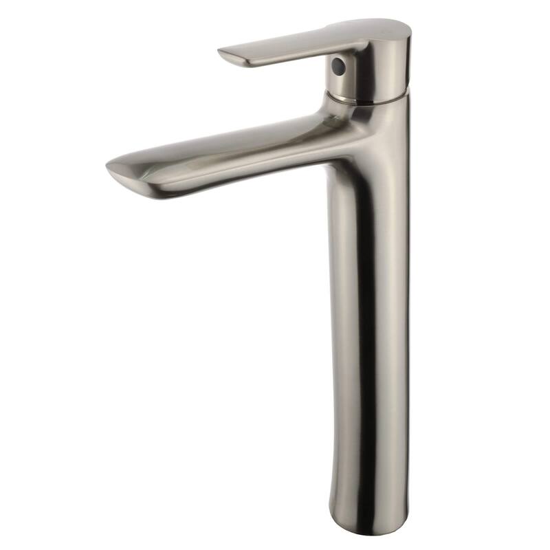 Fine Fixtures Round Single Hole Vessel Sink Bathroom Faucet - PVD Satin Brass